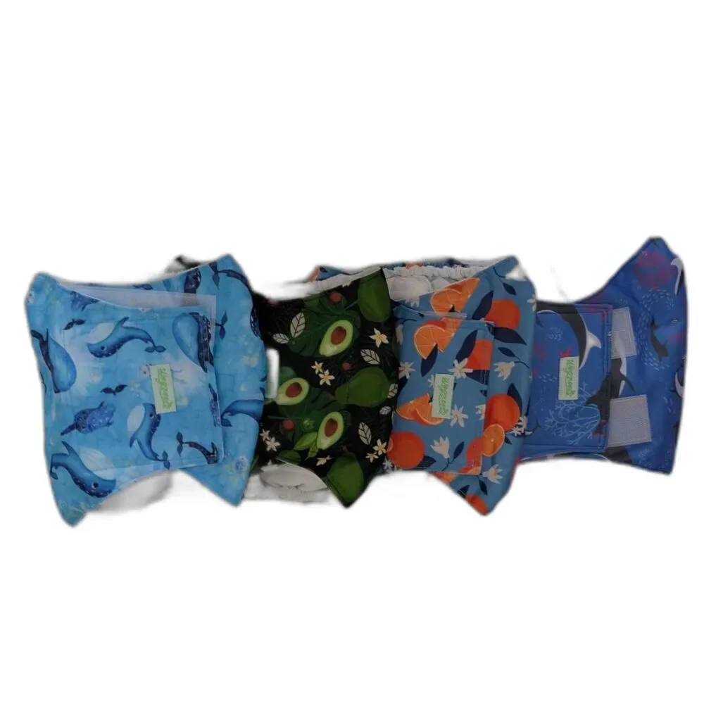 Wegreeco Pack of 4 Reusable Male Dog Belly Band Size M NWOT